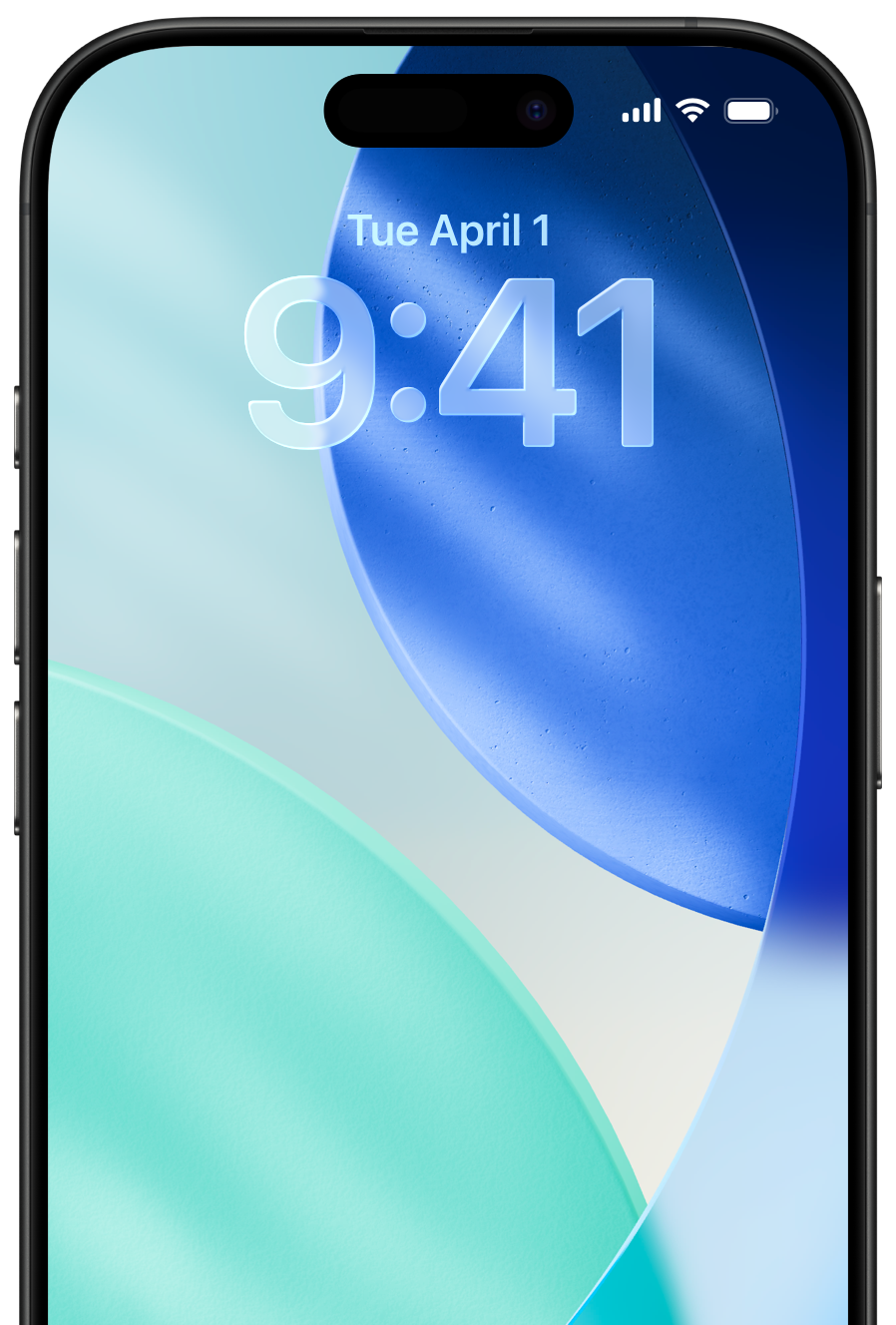 iPhone lock screen showing no class info